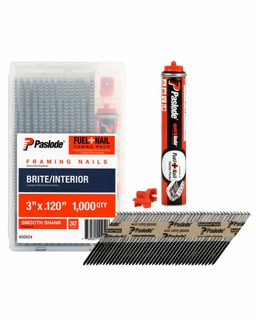 Paslode 650535 3-1/4 x 131 Smooth Brite Nails w/ Fuel Pack (1,000) 1