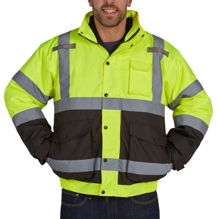 Utility Pro UHV563 Hi-VIS Bomber w/ Zip-Out Liner, Class 3, Yellow ...