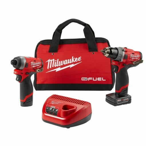 Milwaukee 2598-22 M12 FUEL™ 1/2" Hammer Drill and 1/4" Hex Impact